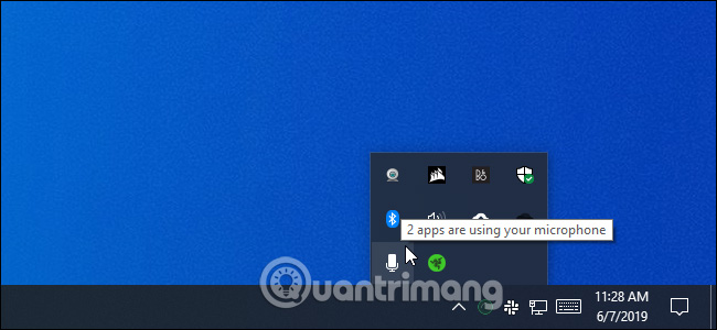 Thông báo số lượng ứng dụng sử dụng microphone