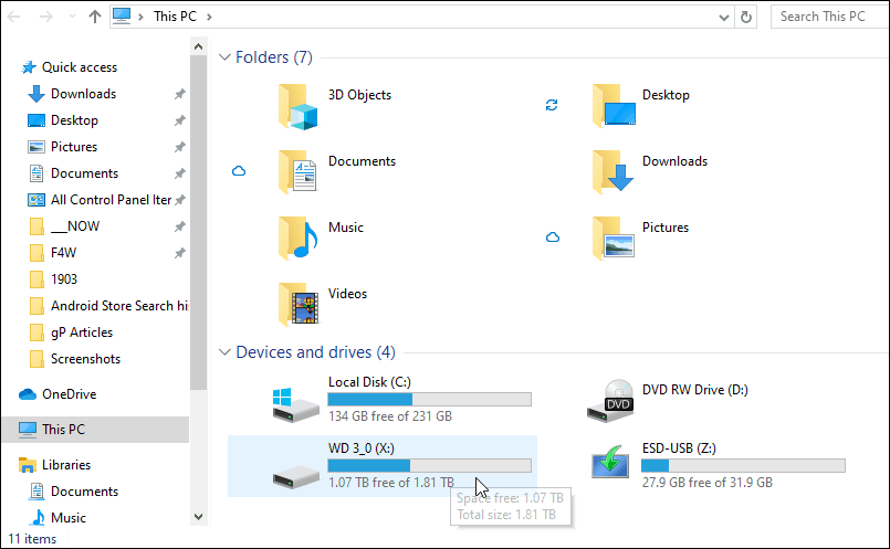 Cách xem tất cả các thiết bị lưu trữ được kết nối trên Windows 10