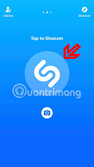 Bấm biểu tượng Shazam