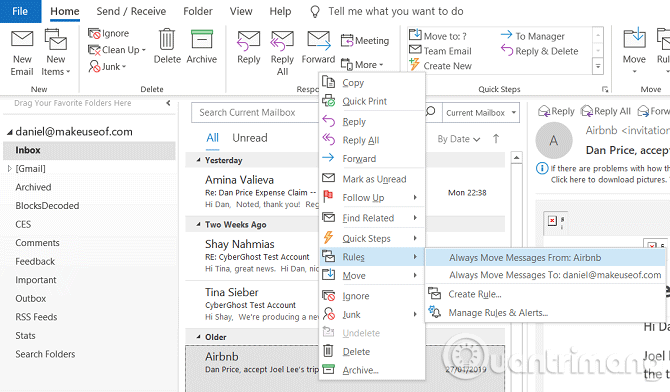 So sánh sử dụng email trong hai ứng dụng