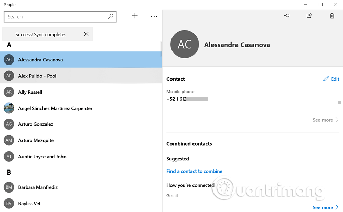 Quản lý danh bạ