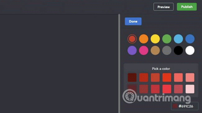 Chọn màu sắc cho trang web