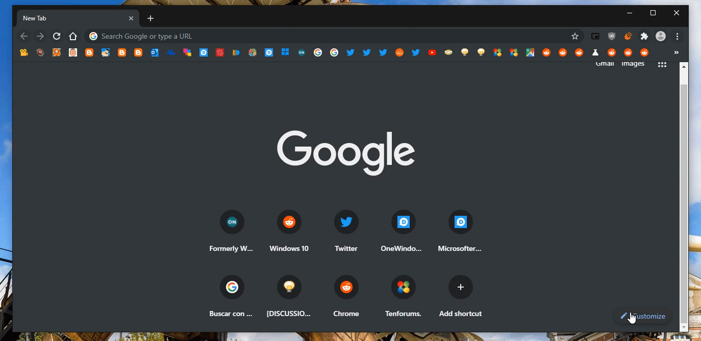 Menu Tùy chỉnh trang tab mới của Chrome có khả năng thay đổi màu sắc và chủ đề cho trình duyệt