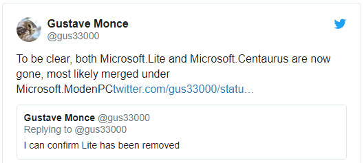 Microsoft Lite và Microsoft Centaurus sẽ được sáp nhập thành một