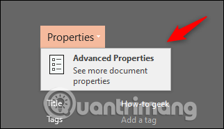 Select Advanced Properties