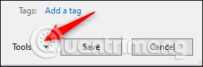 Click Tools next to the Save button