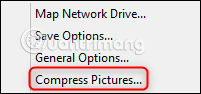 Select Compress Pictures in the drop-down menu