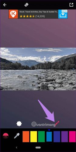 Chọn biểu tượng chọn màu 