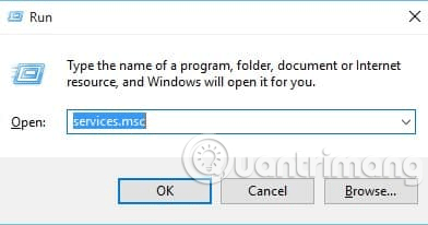 Mở dịch vụ Windows 
