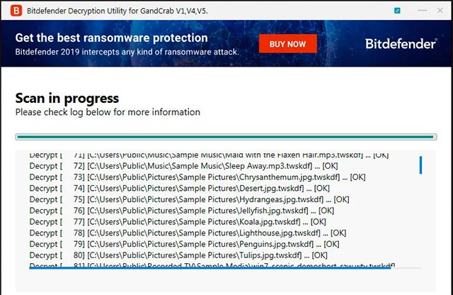 Qúa trình giải mã tập tin được mã hóa GandCrab