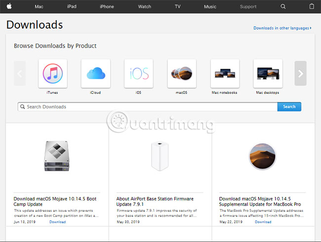 Xác định vị trí gói Combo Update bạn cần