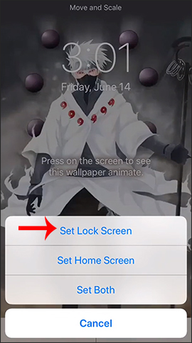 Select lock screen background image