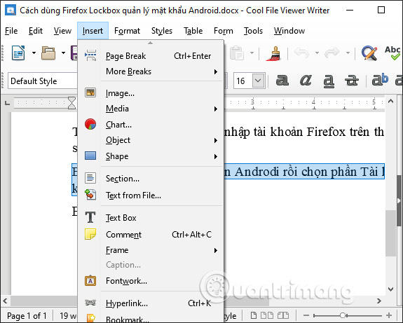 Chỉnh sửa văn bản