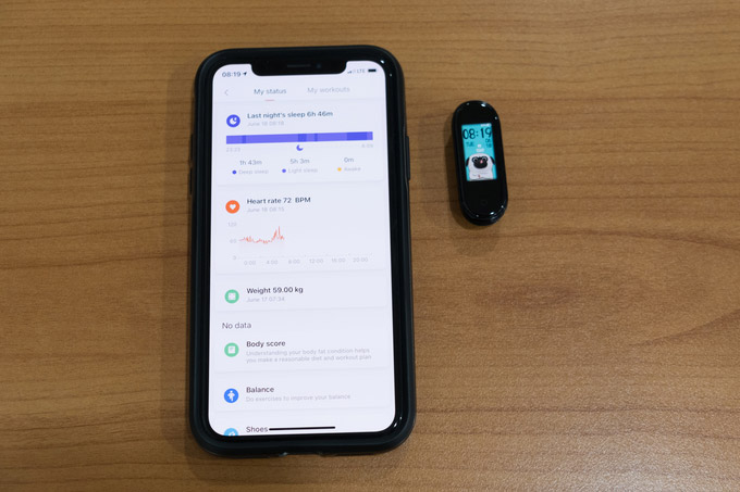 Mi Band 4 còn hỗ trợ đo thời gian và chất lượng giấc ngủ...