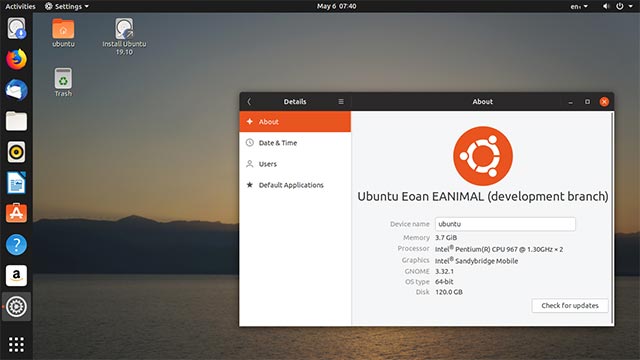 Ubuntu 19.10 "Eoan Ermine”