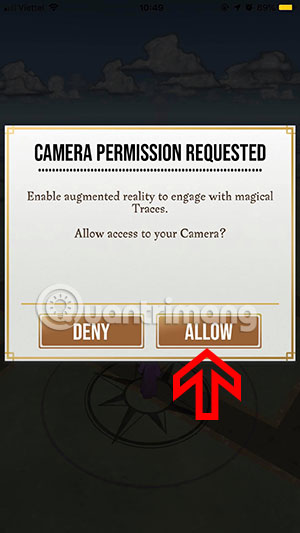 Cho phép Harry Potter Wizard Unite truy cập vào camera