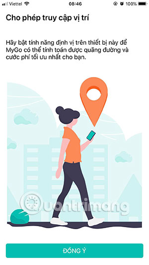 Cho phép MyGo truy cập vào vị trí của bạn