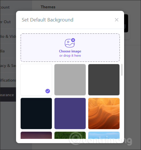 Chọn tải ảnh nền