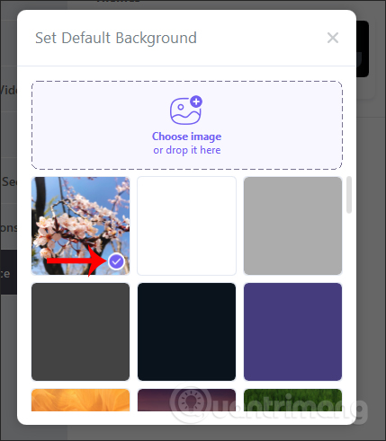 Chọn hình nền mới