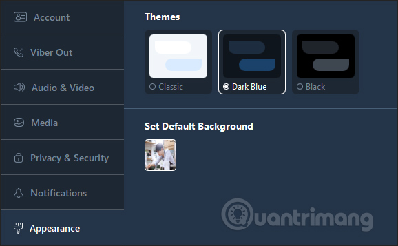 Chọn chế độ nền tối