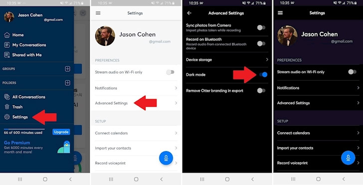 Bật chế độ Dark Mode