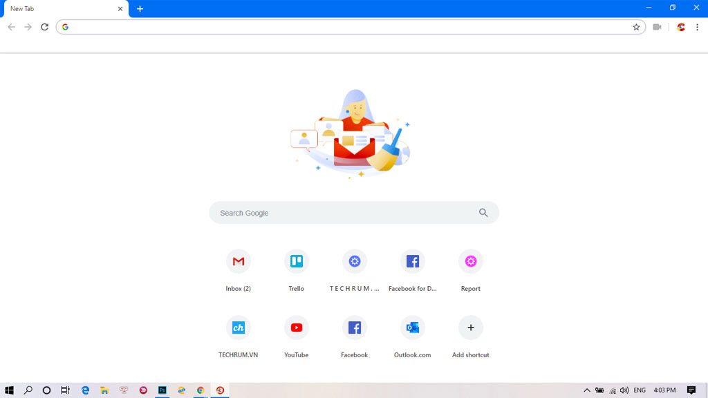 CCleaner Browser có giao diện khá giống với Google Chrome