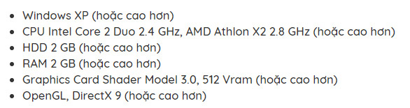 Cấu hình máy để trải nghiệm mượt game 