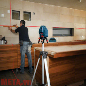 Máy cân mực laser hỗ trợ đắc lực trong thi công, lắp đặt nội thất.