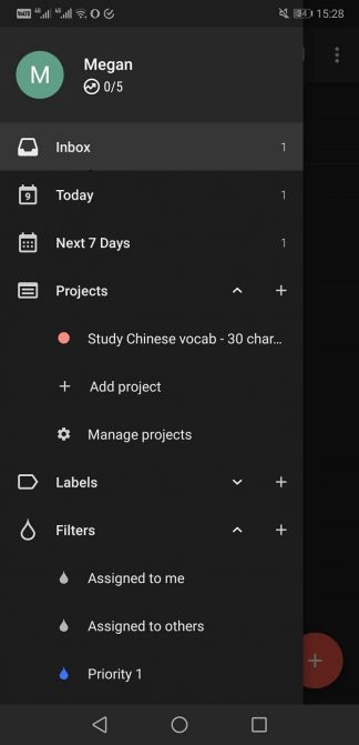 Xem dự án trong Todoist