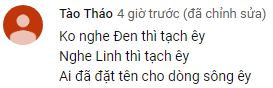 Bình luận dưới bài hát Hai triệu 5