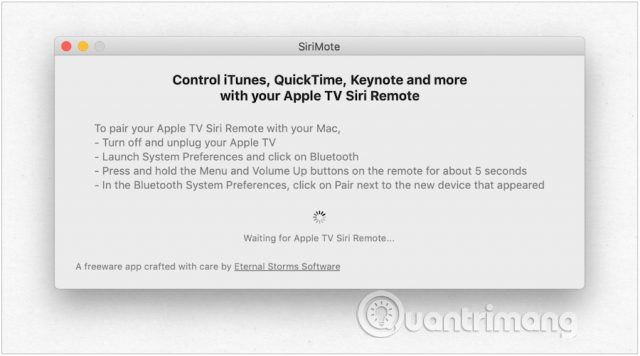 Thiết lập SiriMote