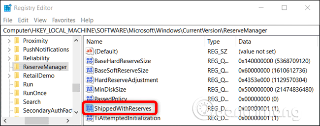 Click đúp vào ShippedWithReserves