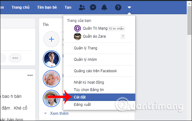 Cài đặt Facebook