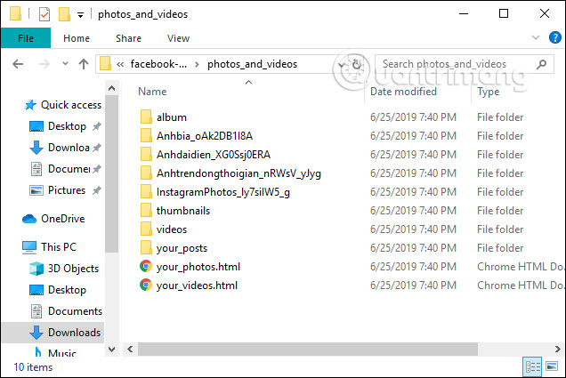 Thư mục ảnh, video