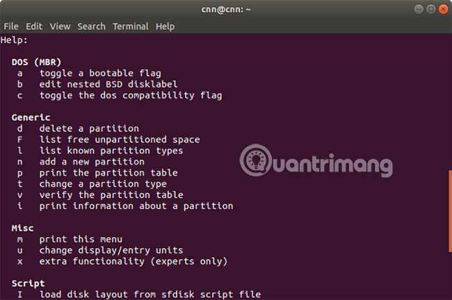 Nhập m để nhận trợ giúp