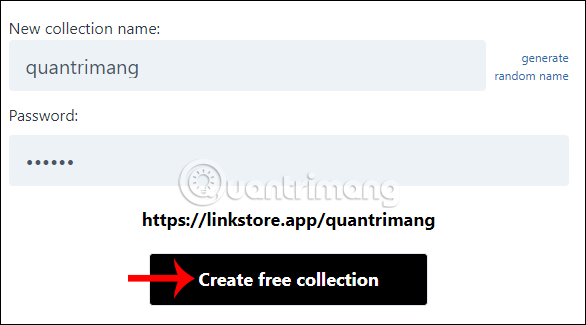 Nhập nội dung nhóm link
