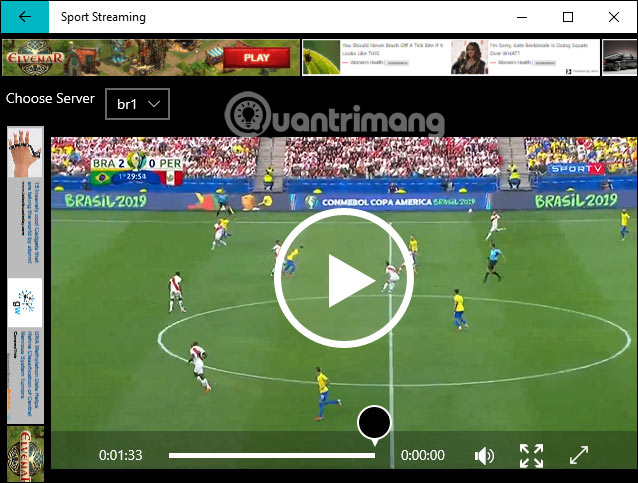 Cách dùng Sport Streaming xem bóng đá trên Windows 10