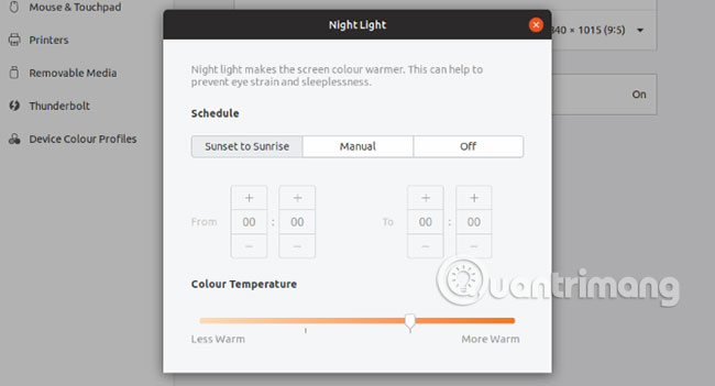 Điều chỉnh độ sáng theo thời gian với Night Light