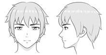 Hướng dẫn vẽ đầu và khuôn mặt nhân vật Anime nam