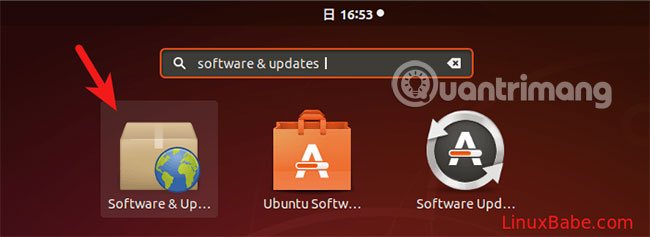 Mở Software & Updates