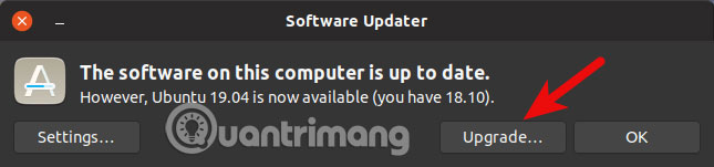 Nhấp vào Upgrade