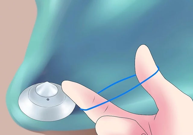 Buộc dây chun vào chíp 