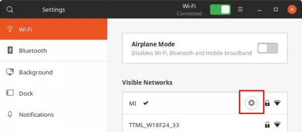 Mật khẩu của mạng wifi đã lưu trên Ubuntu hiện ra