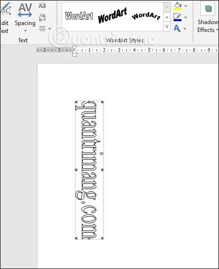 Kiểu chữ dọc trong WordArt