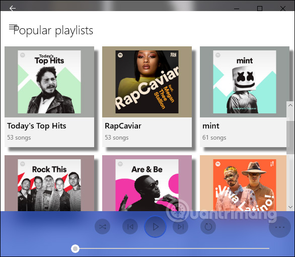 Playlist nhạc từ Spotify