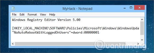 File hack cần chứa Windows Registry Editor Version 5.00