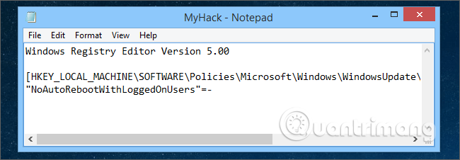 Cách tự tạo file hack Windows Registry