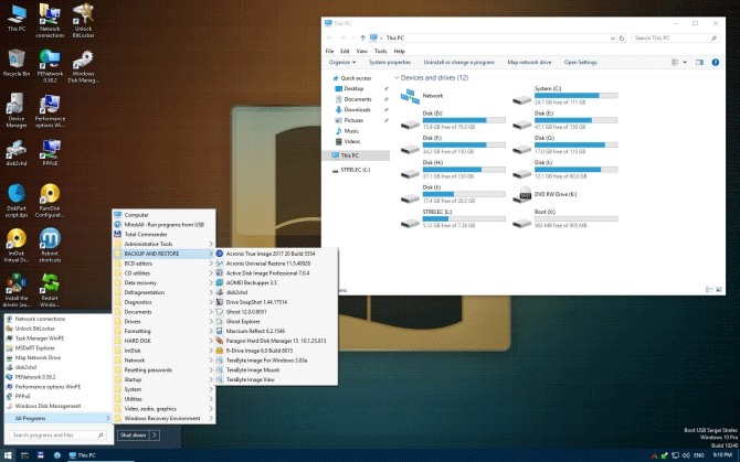 Đĩa cứu hộ WinPE của Sergei Streclec