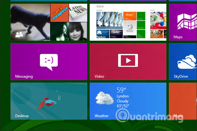 Hiện Desktop trong Start menu