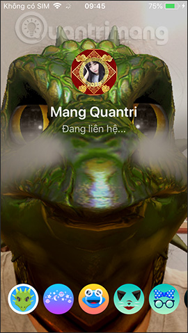 Hiển thị hiệu ứng khuôn mặt